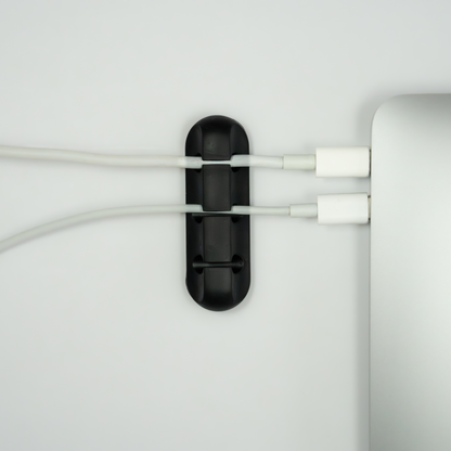 Tidy Tangle Tamer: Three Pack Effortless Desk Cable Management – Black